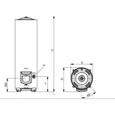 Chauffe eau 300L steatite - Ariston 